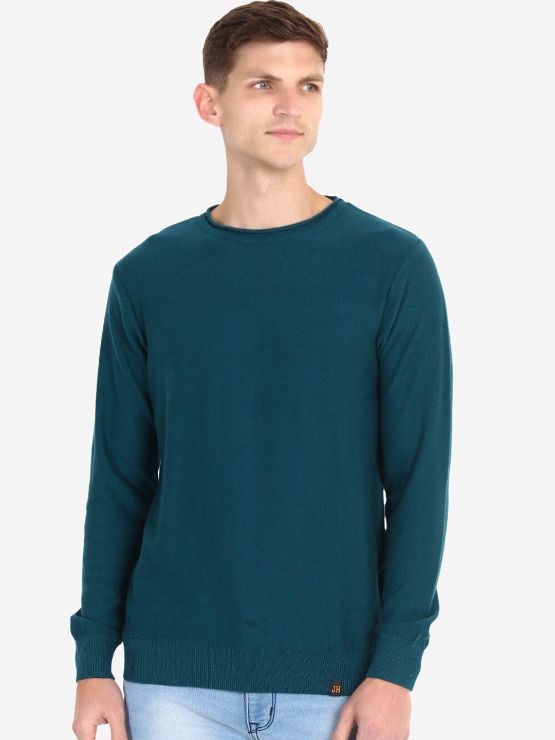 joe-hazel-men-olive-solid-pure-cotton-pullover