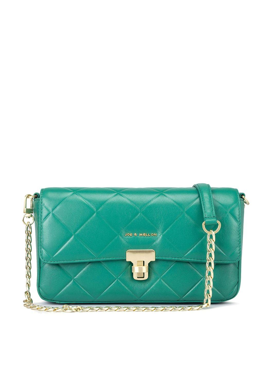 joe & mellon textured leather structured shoulder bag with quilted