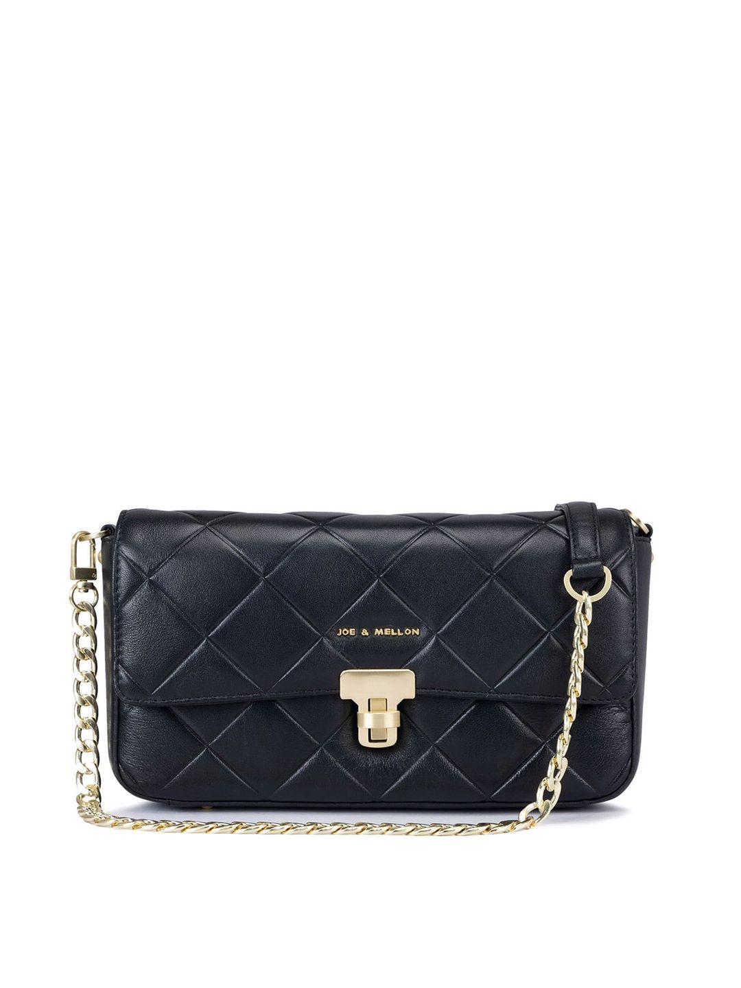 joe & mellon textured quilted leather structured sling bag