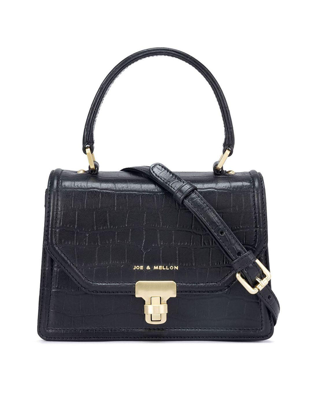 joe & mellon textured structured leather satchel