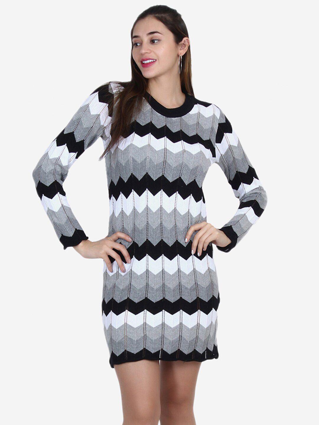 joe hazel black & grey jumper dress