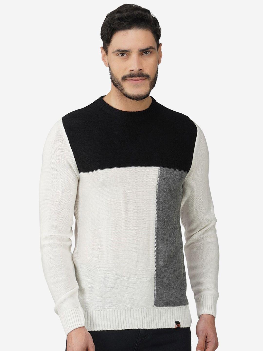 joe hazel colourblocked acrylic pullover