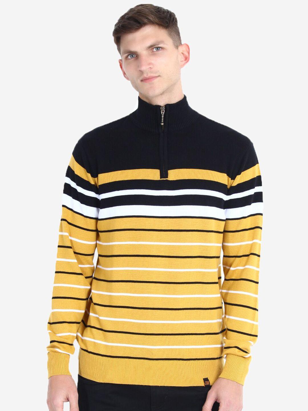 joe hazel men striped cotton pullover