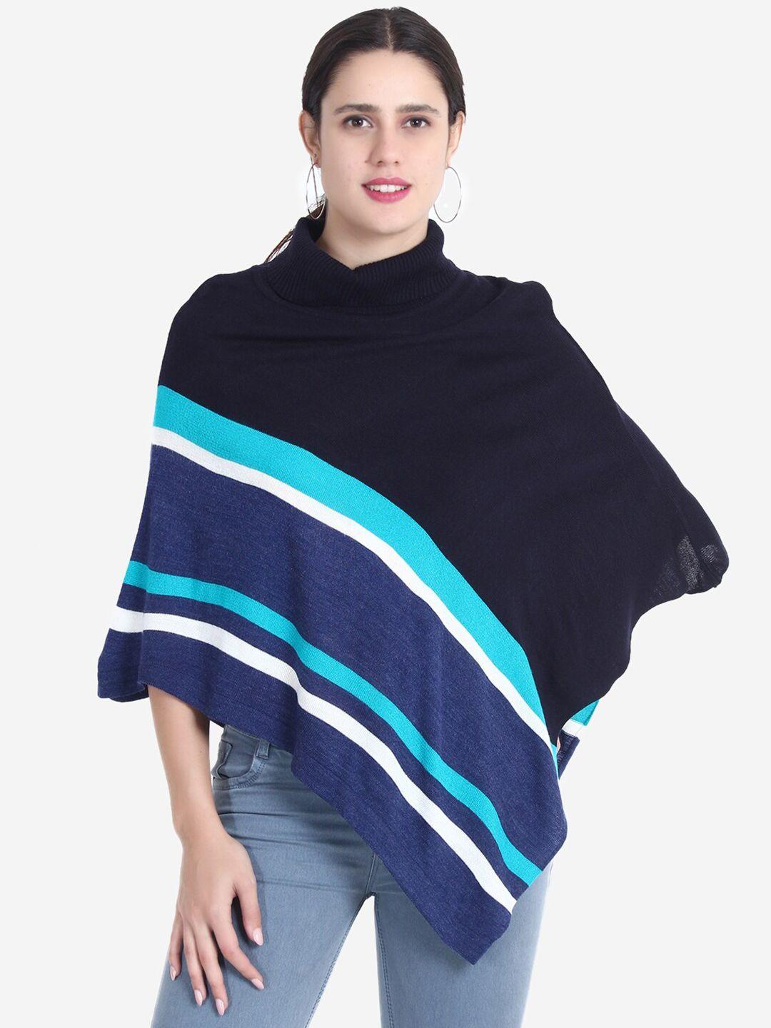 joe hazel women  striped  acrylic poncho