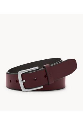 joe leather mens casual single side belt - purple