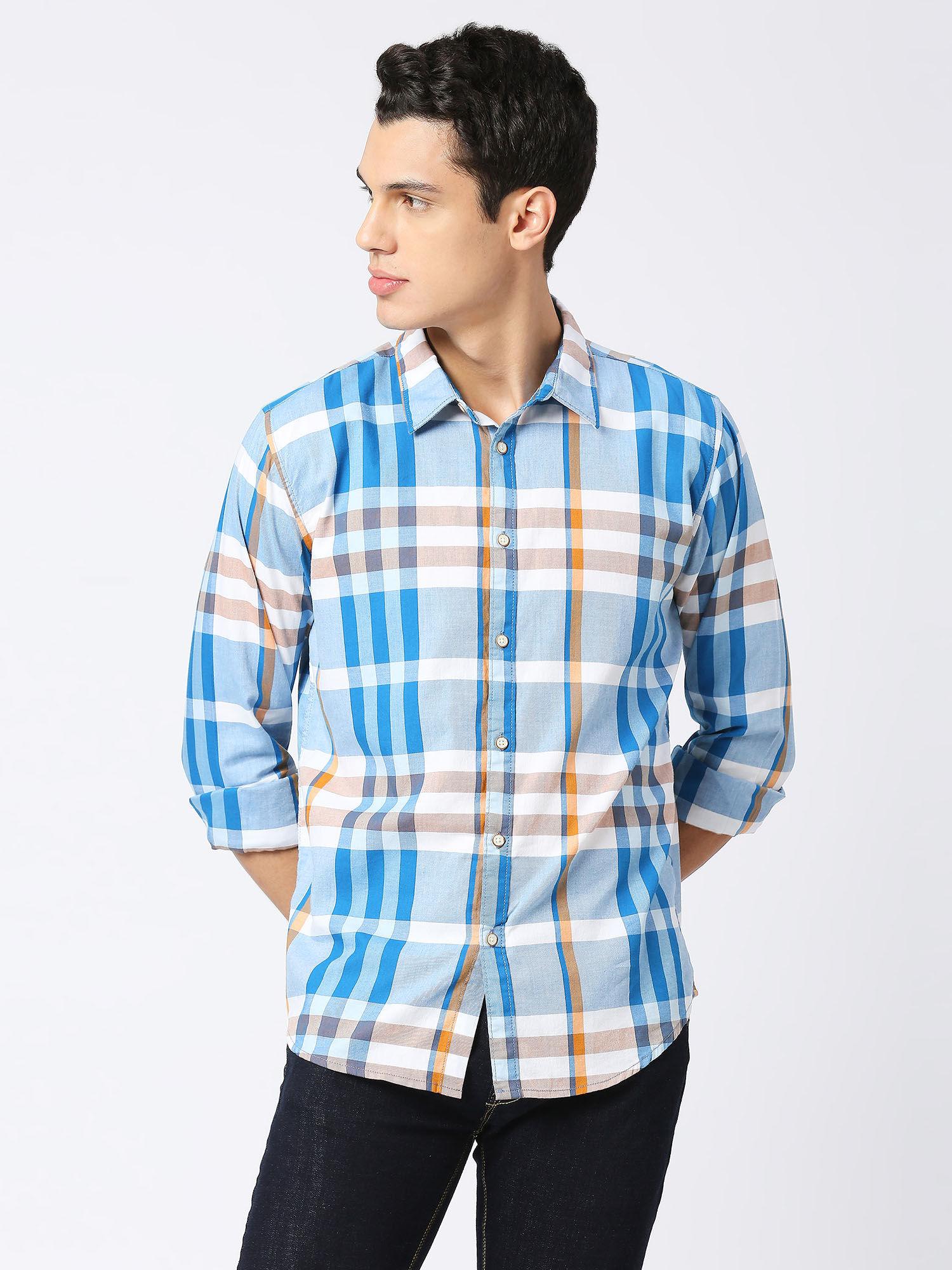 joel full sleeves yarn dyed checks casual shirt