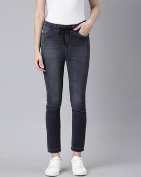 jogger jeans with elasticated waist