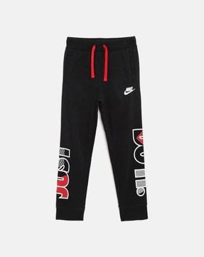 joggers with brand logo