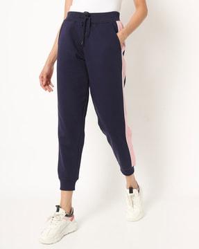 joggers with contrast side panels