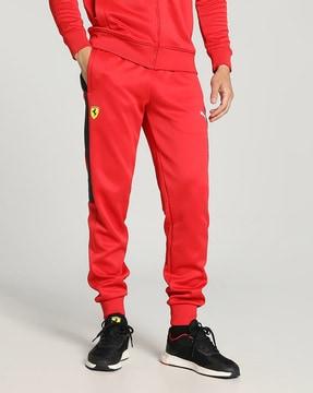 joggers with logo print