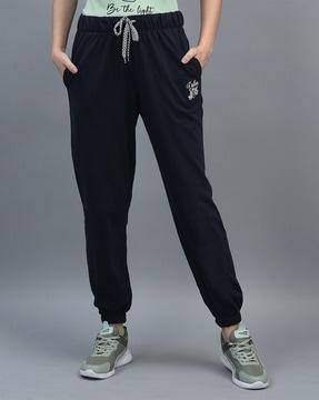 joggers with brand embroidery