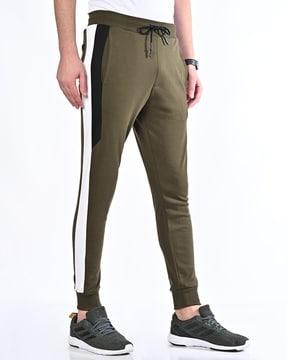 joggers with contrast panel