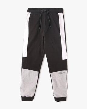 joggers with contrast panel