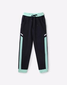 joggers with contrast panels