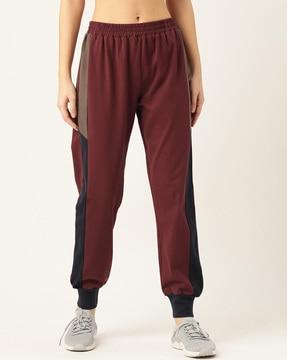joggers with contrast side panel