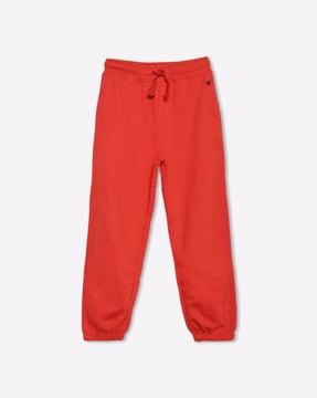 joggers with elasticated drawstring waist