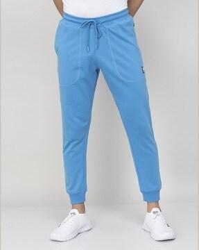 joggers with elasticated drawstring waist