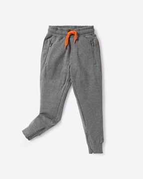 joggers with elasticated drawstring waist