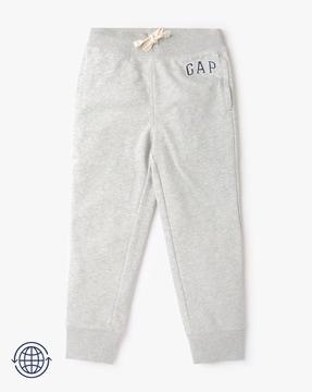 joggers with logo print