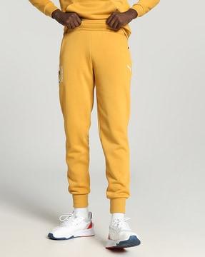 joggers with logo print