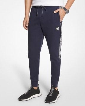 joggers with logo taping