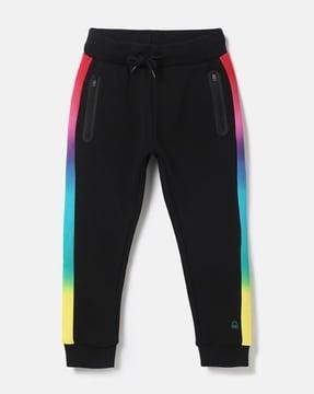 joggers with ombre-dyed panels