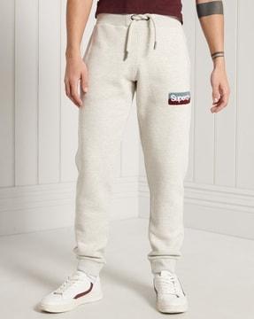 joggers with placement brand embroidery