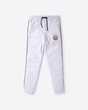 joggers with placement embroidery