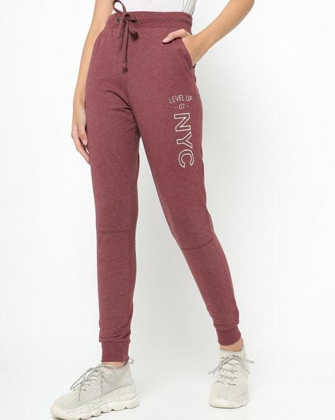 joggers with placement typography