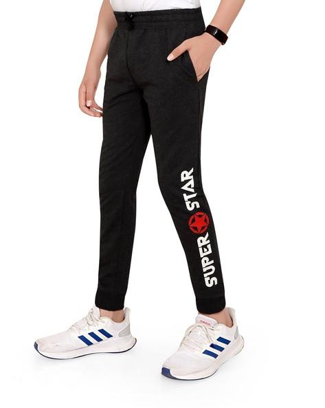 joggers with typography print