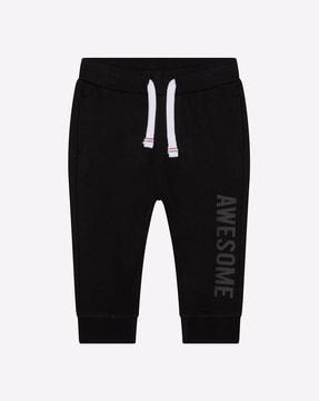 joggers with typography