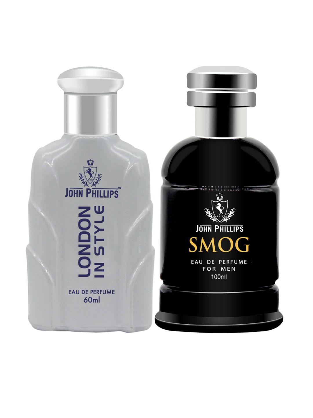 john phillips set of 2 eau de parfum - london in style 60 ml & men smog 100 ml