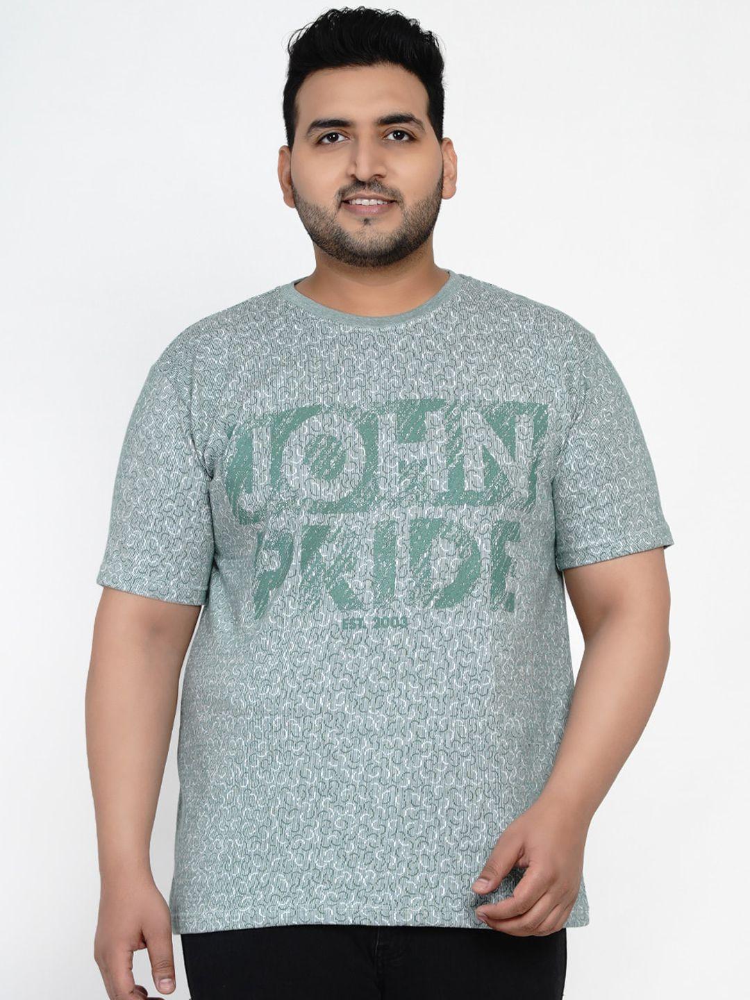 john pride men green printed round neck t-shirt