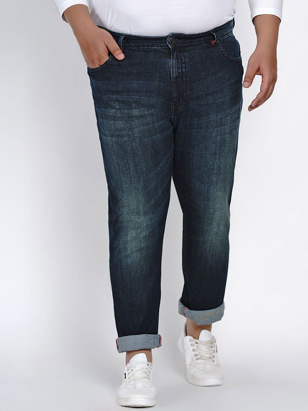 john pride men plus size regular fit comfort light fade stretchable jeans
