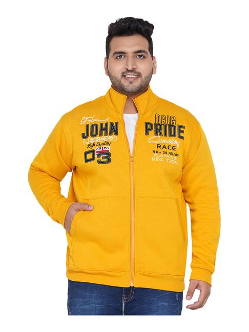 john pride yellow plus size sweatshirt