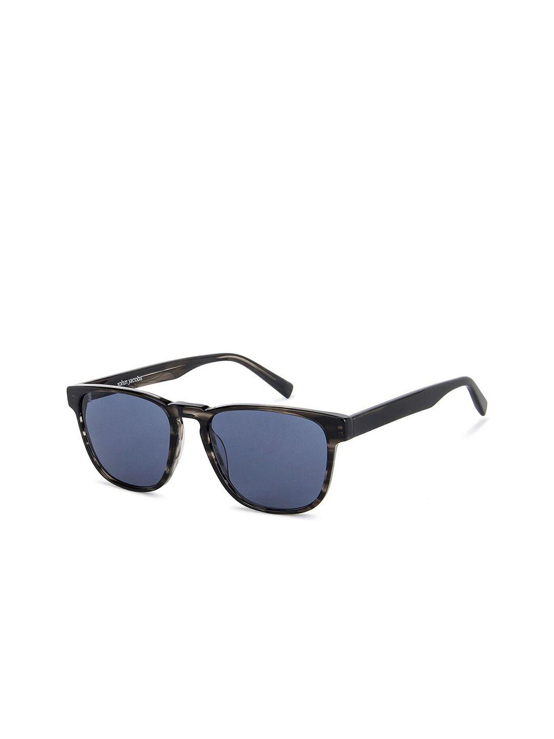 john jacobs blue uv protected wayfarer sunglasses