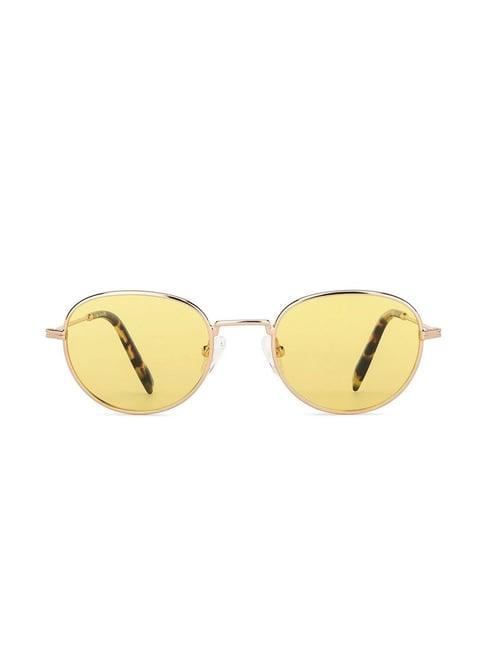 john jacobs jj s12810 yellow polarized round sunglasses