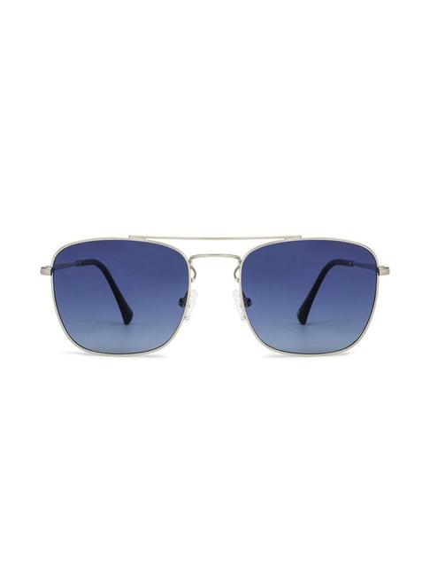 john jacobs jj s12962 blue polarized square sunglasses