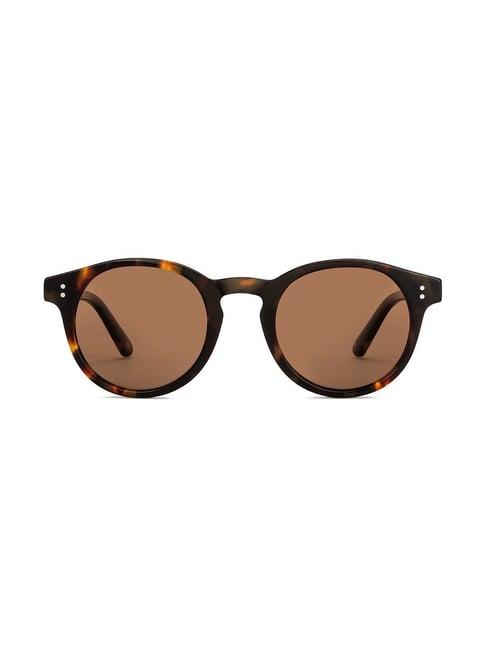 john jacobs jj s14673 brown polarized round sunglasses