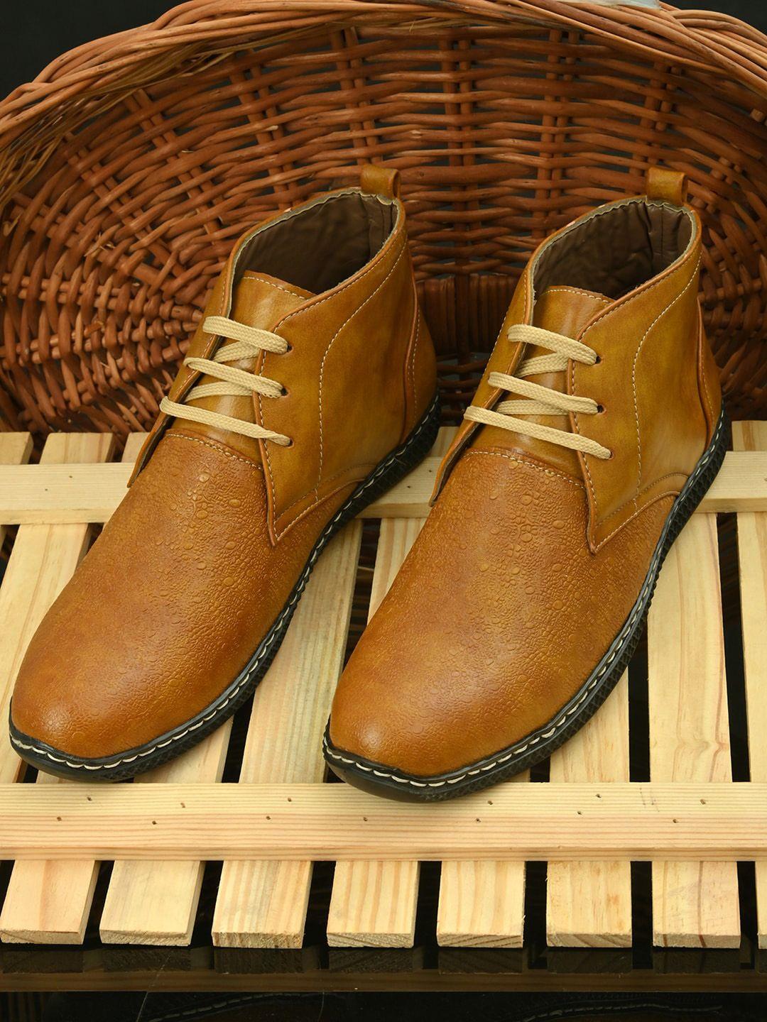 john karsun men tan brown solid regular boots