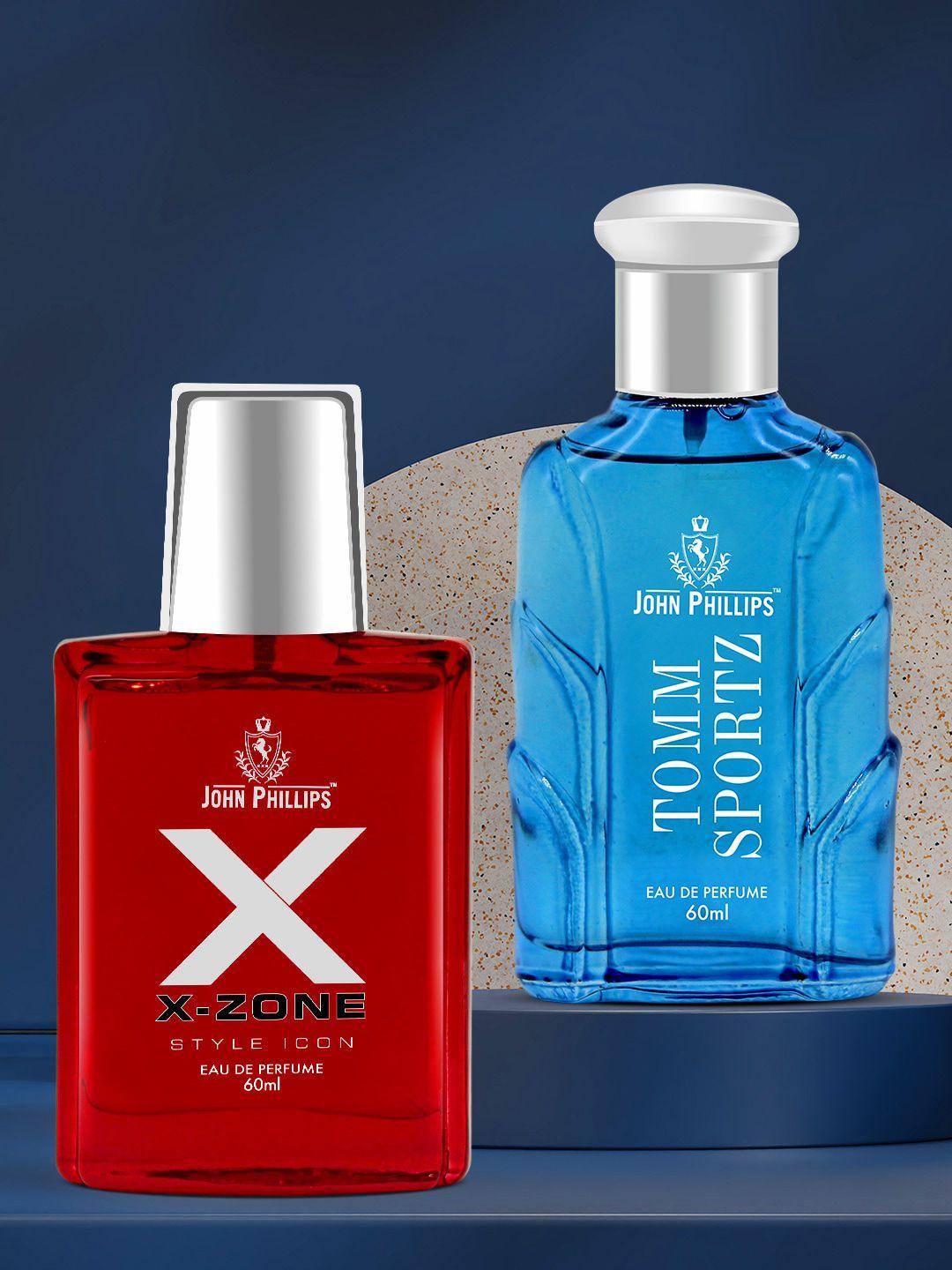 john phillips set of 2 luxury  x zone & tomm sportz eau de perfume 60ml each