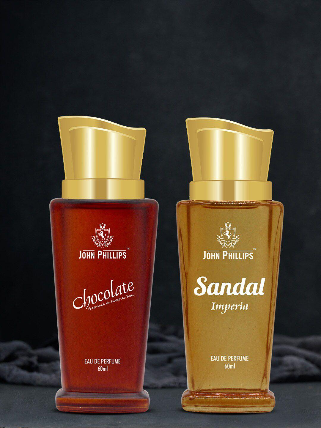 john phillips set of 2 luxury sandal & chocolate eau de perfume 60ml each