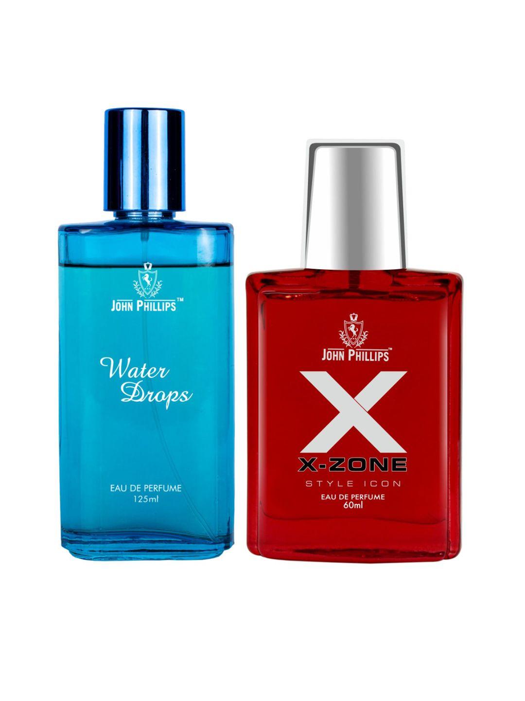 john phillips set of 2 water drops (125 ml) & xx zone style icon (60 ml) eau de parfums