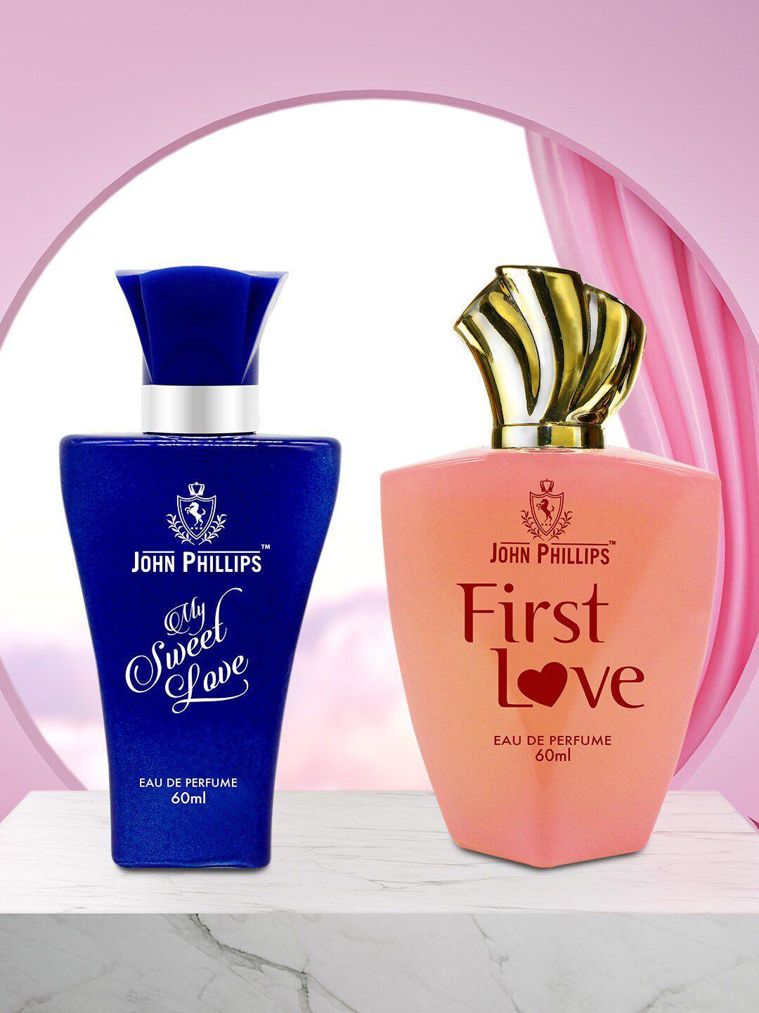 john phillips women set of 2 luxury my sweet love & first love eau de perfume 60ml each
