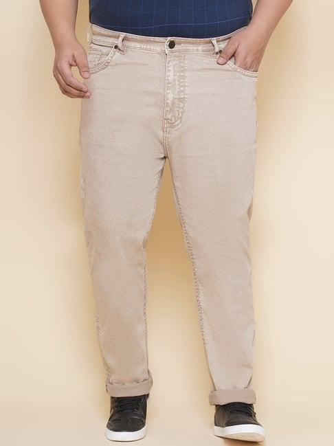 john pride beige regular fit jeans