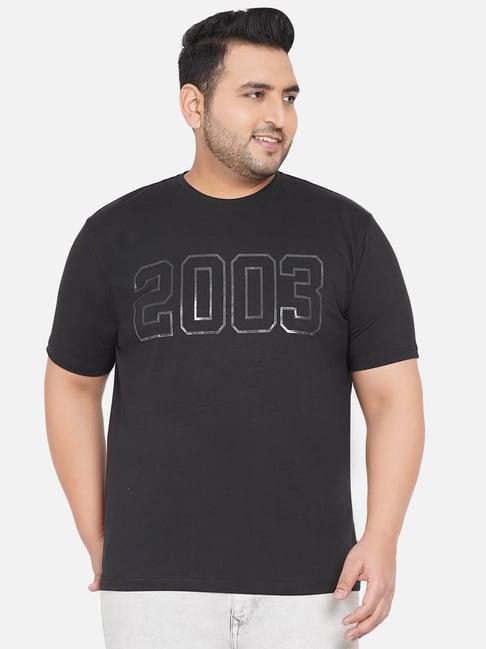 john pride black printed plus size t-shirt