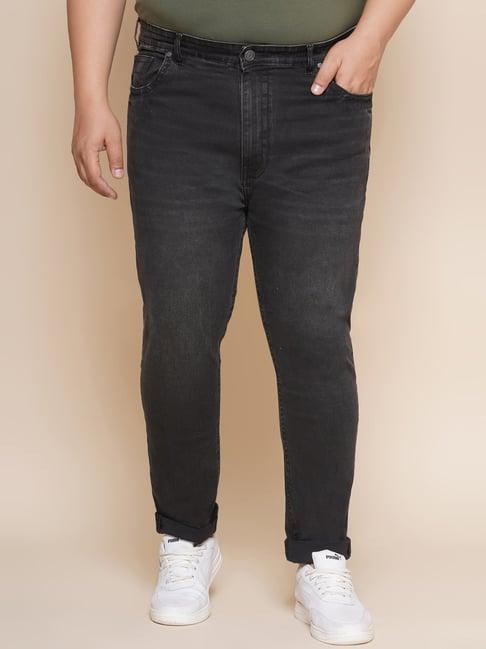 john pride black regular fit lightly washed jeans