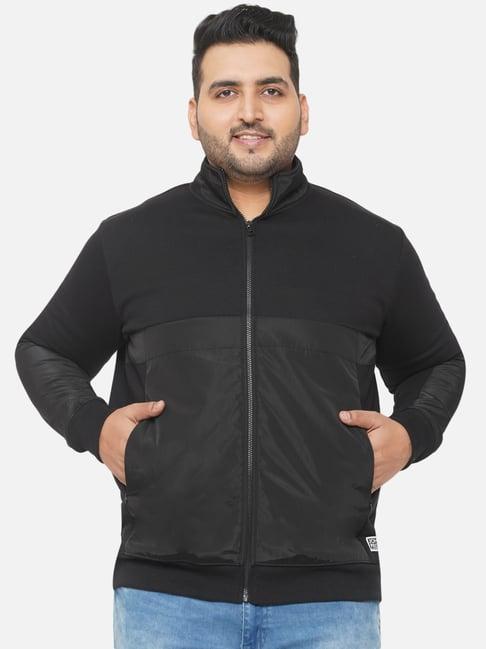 john pride black regular fit plus size jacket