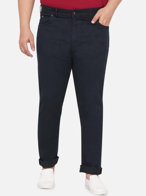 john pride black regular fit plus size lightly washed jeans