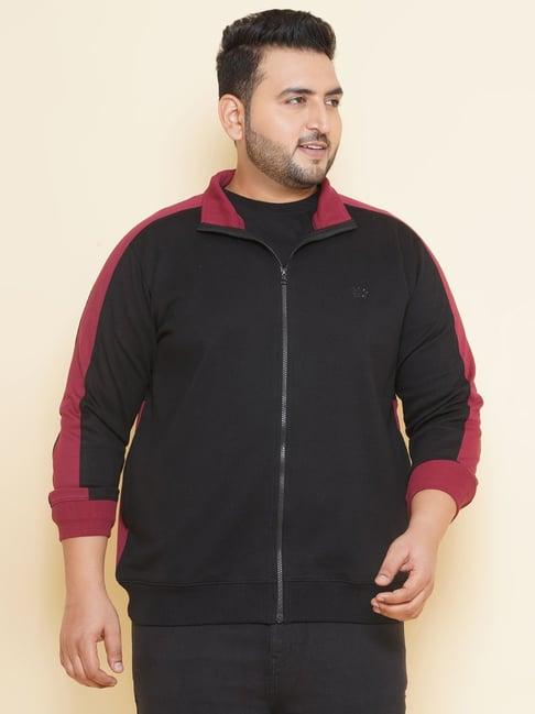 john pride black regular fit plus size sweatshirt